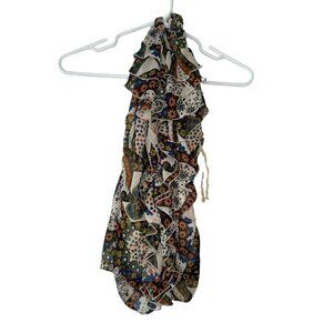 Rampage Halter Top Ruffled Floral Y2K Size Medium